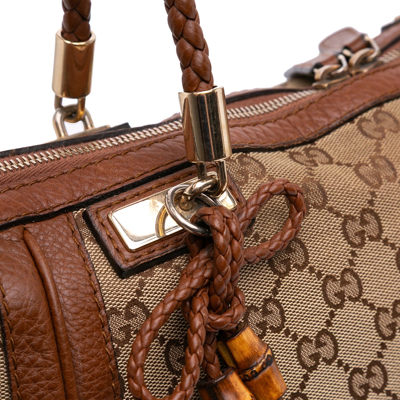 Gucci Large GG Canvas Bella Satchel Bruin