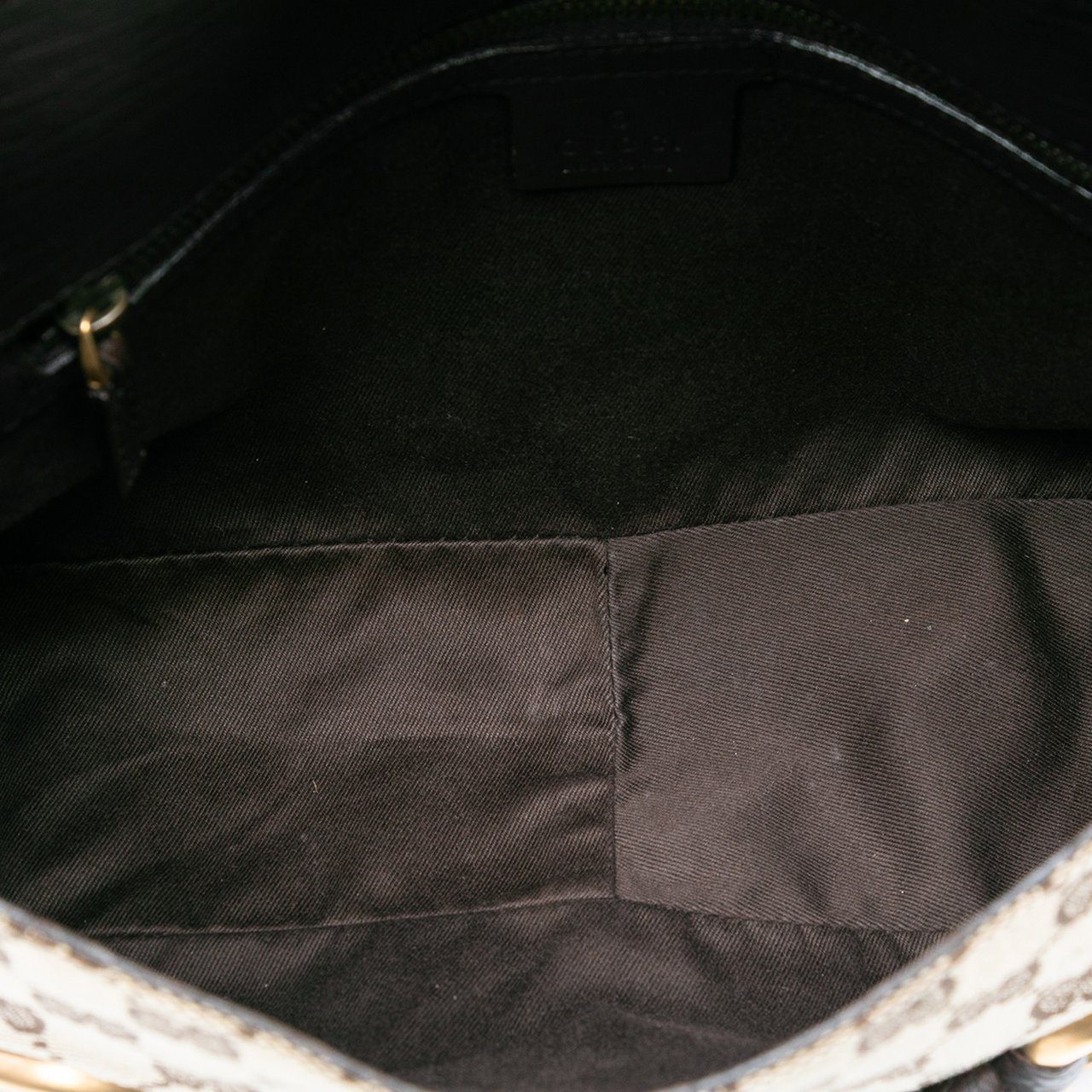 Gucci GG Canvas Horsebit Shoulder Bag Bruin