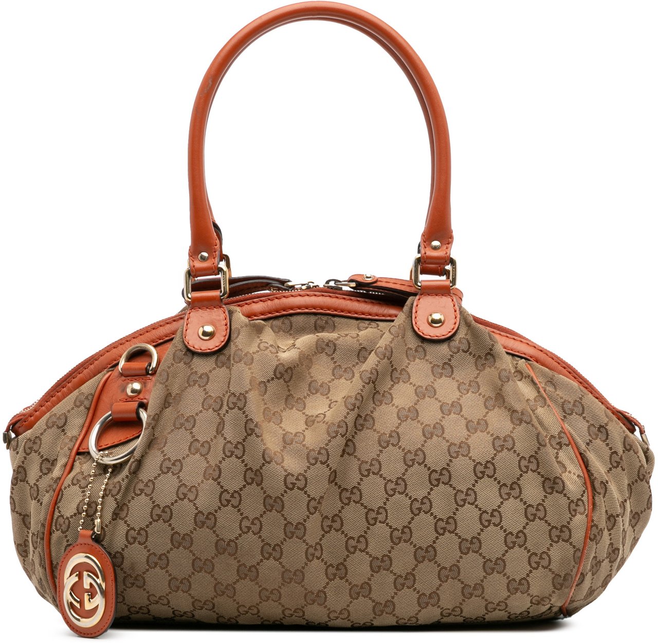 Gucci GG Canvas Sukey Satchel Bruin