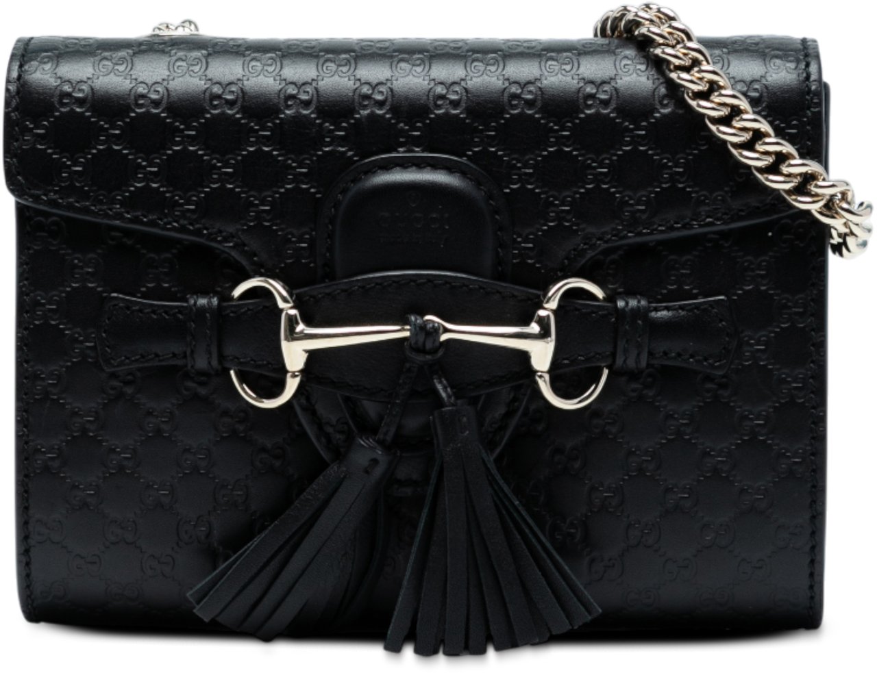 Gucci Mini Microguccissima Emily Crossbody Zwart