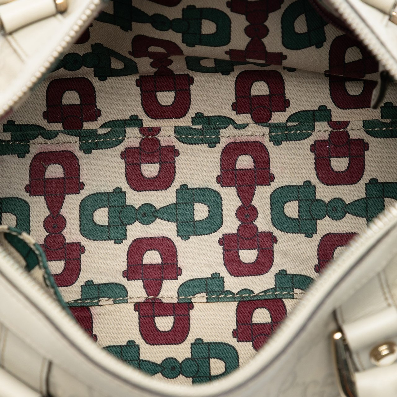 Gucci Guccissima Abbey D Ring Boston Bag Wit