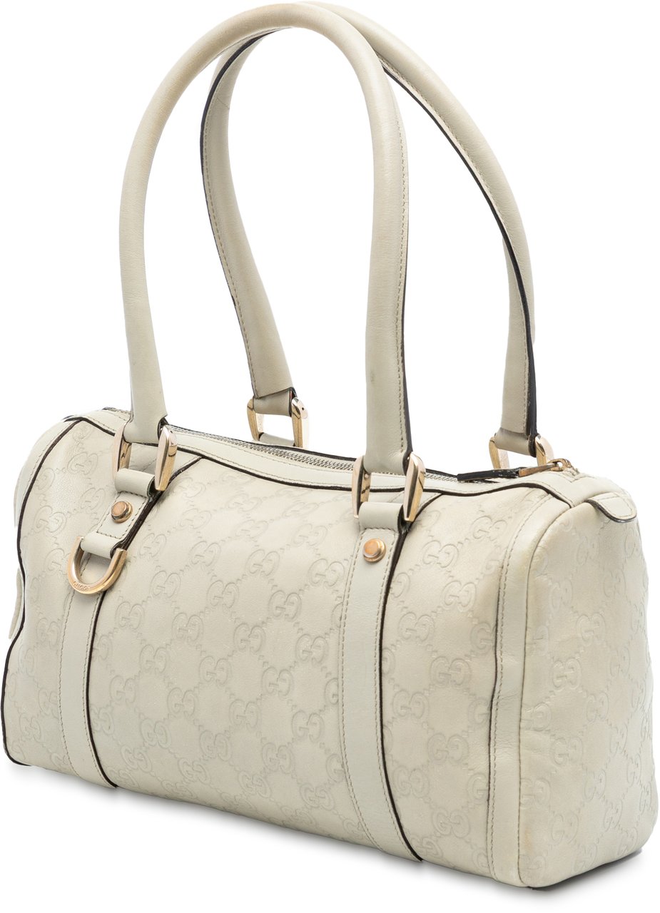 Gucci Guccissima Abbey D Ring Boston Bag Wit