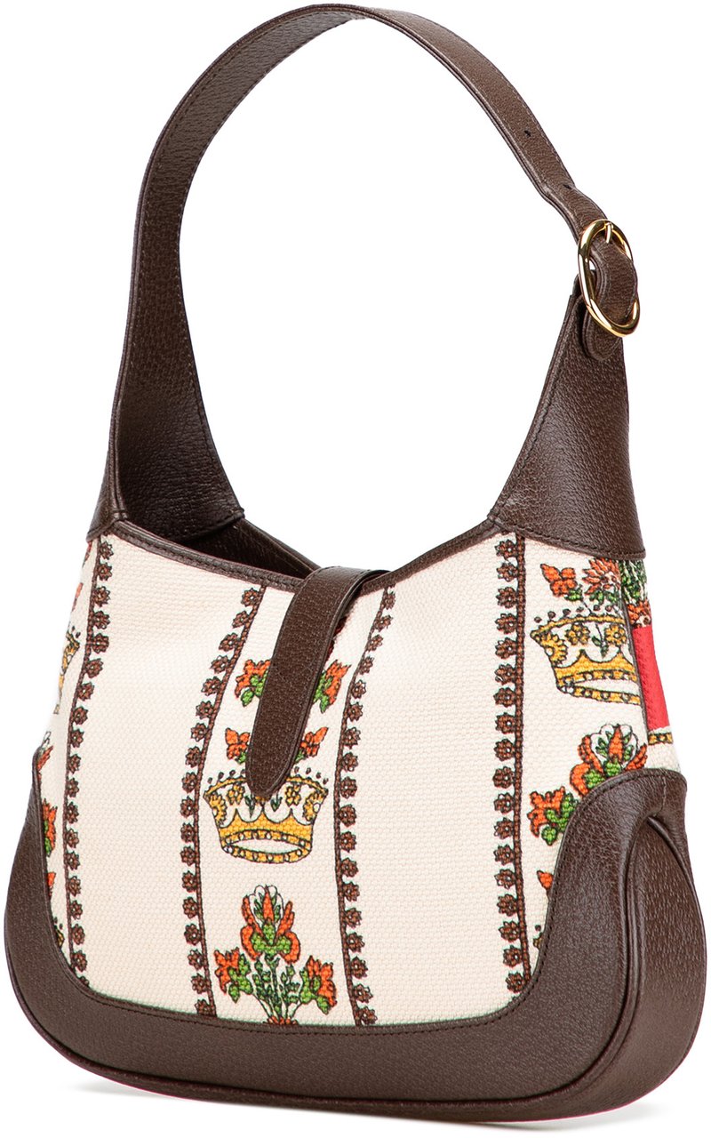 Gucci Small Canvas 100 Centennial Music Jackie 1961 Crossbody Bruin