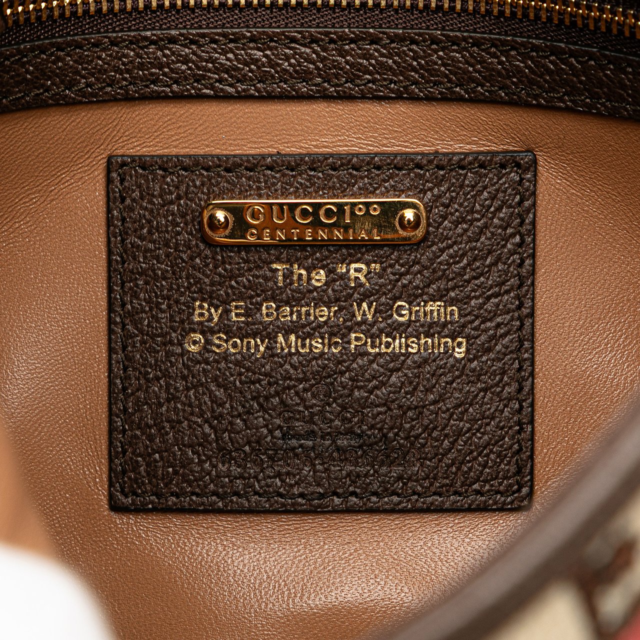 Gucci Small Canvas 100 Centennial Music Jackie 1961 Crossbody Bruin