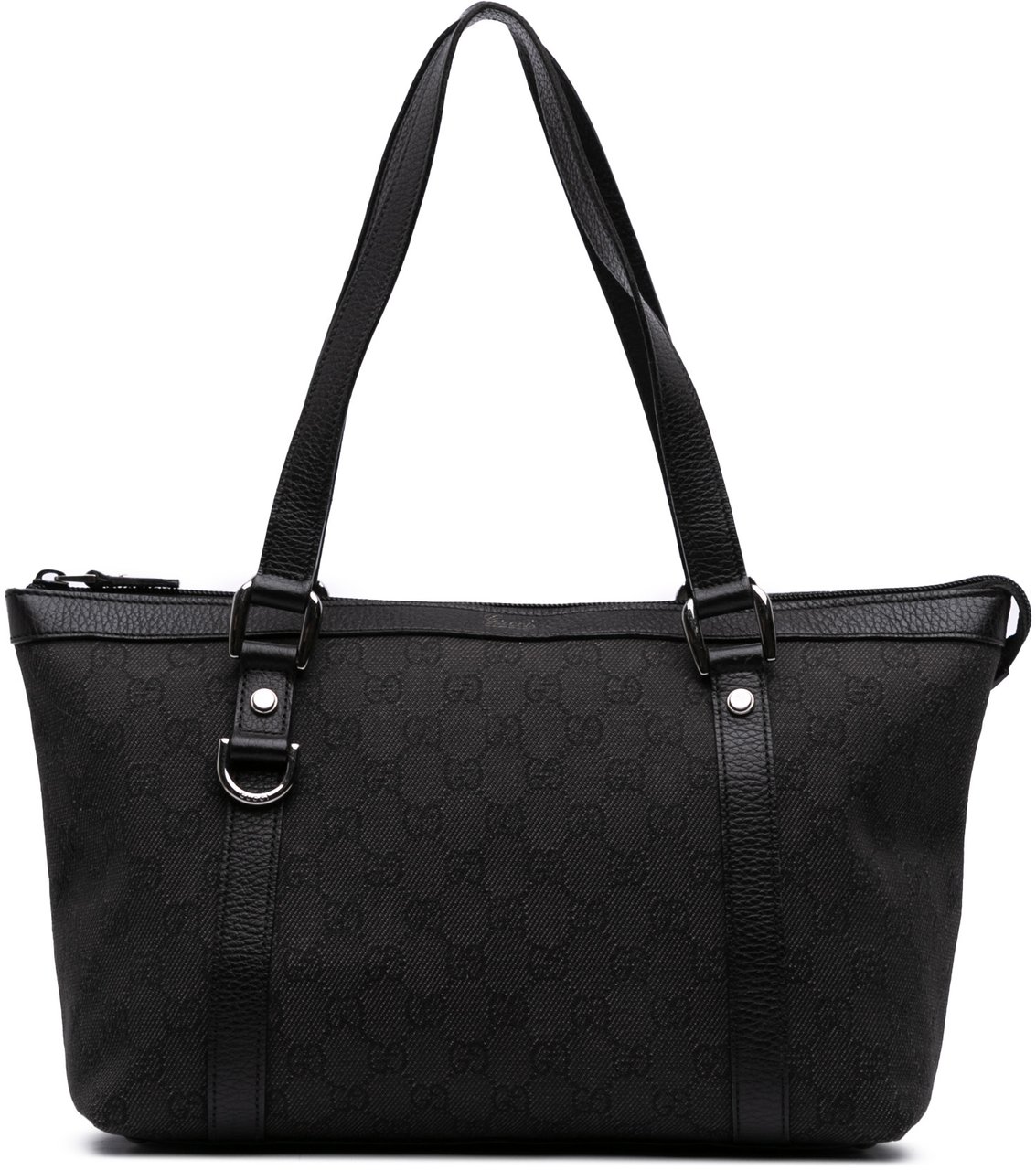 Gucci GG Denim Abbey D Ring Tote Grijs