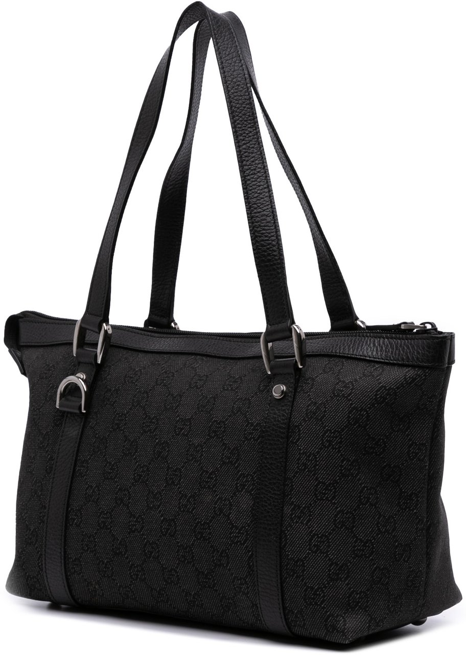 Gucci GG Denim Abbey D Ring Tote Grijs