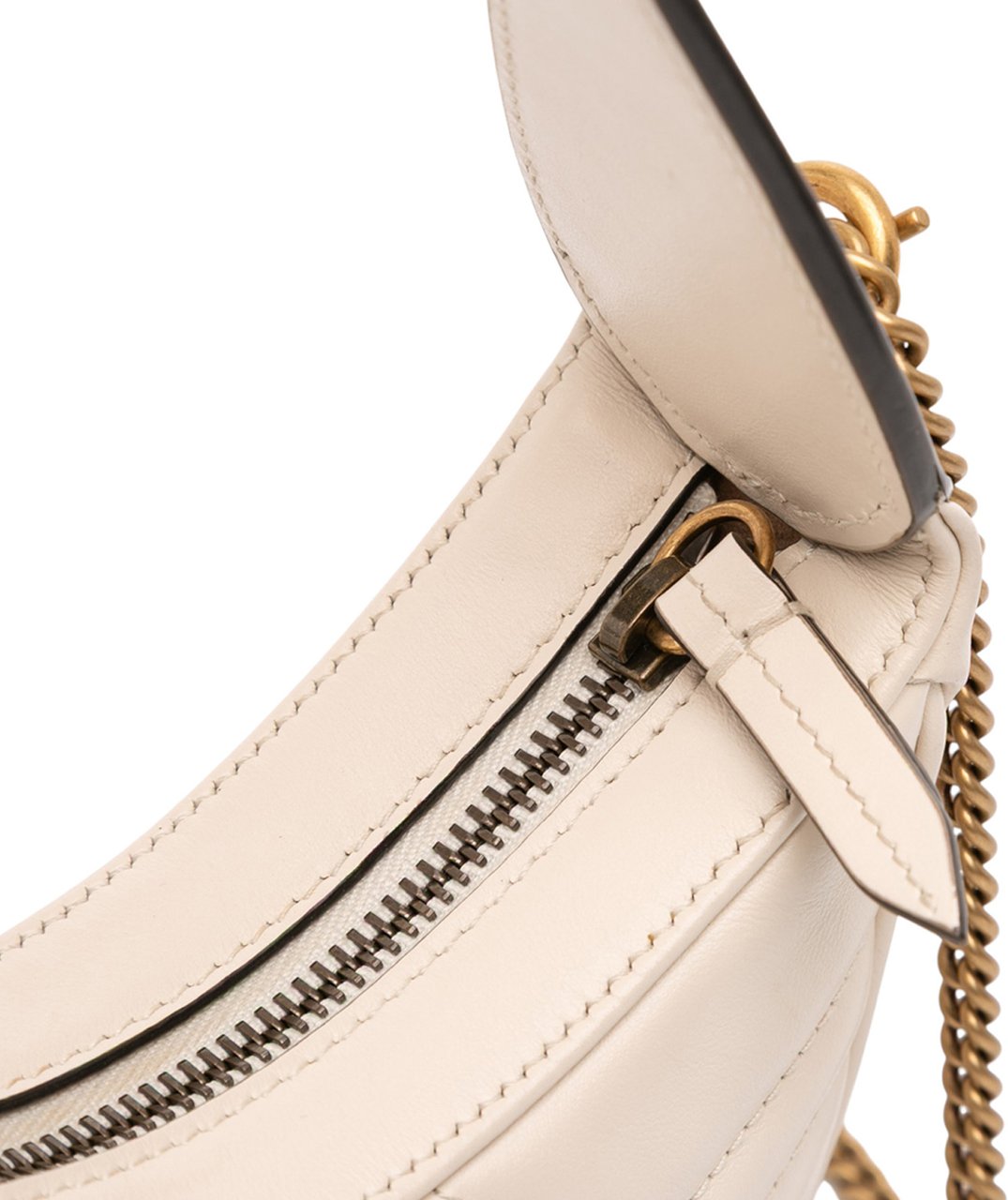 Gucci Mini GG Marmont Half Moon Bag Wit