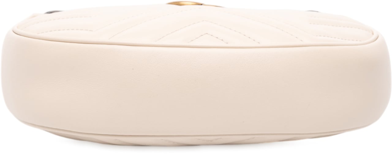 Gucci Mini GG Marmont Half Moon Bag Wit