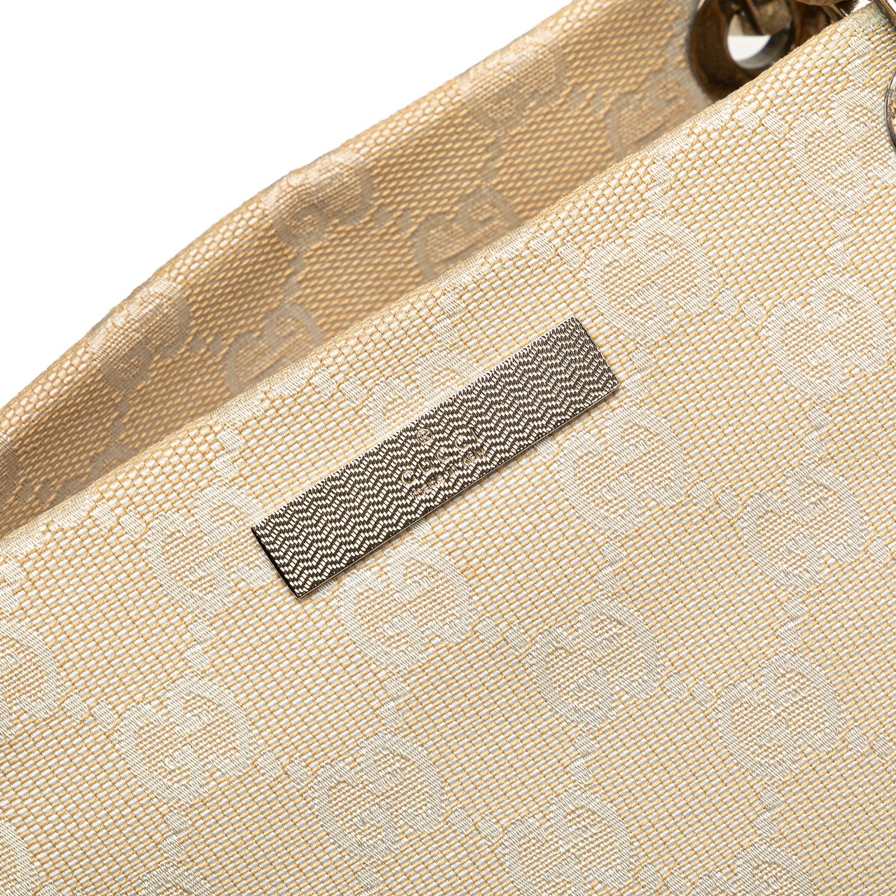 Gucci GG Canvas Bamboo Satchel Bruin