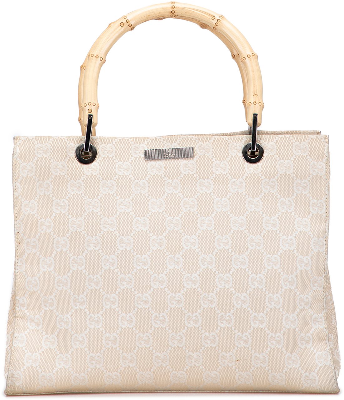 Gucci GG Canvas Bamboo Satchel Bruin