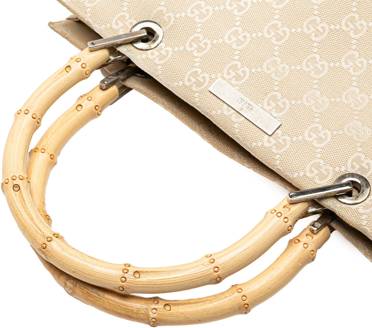 Gucci GG Canvas Bamboo Satchel Bruin