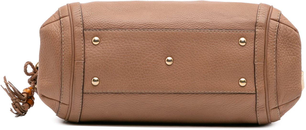 Gucci Medium Pebbled Calfskin Bella Shoulder Bag Bruin