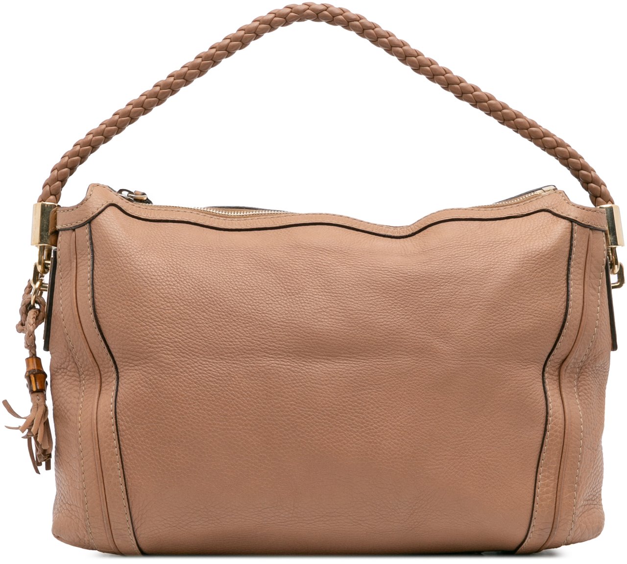 Gucci Medium Pebbled Calfskin Bella Shoulder Bag Bruin
