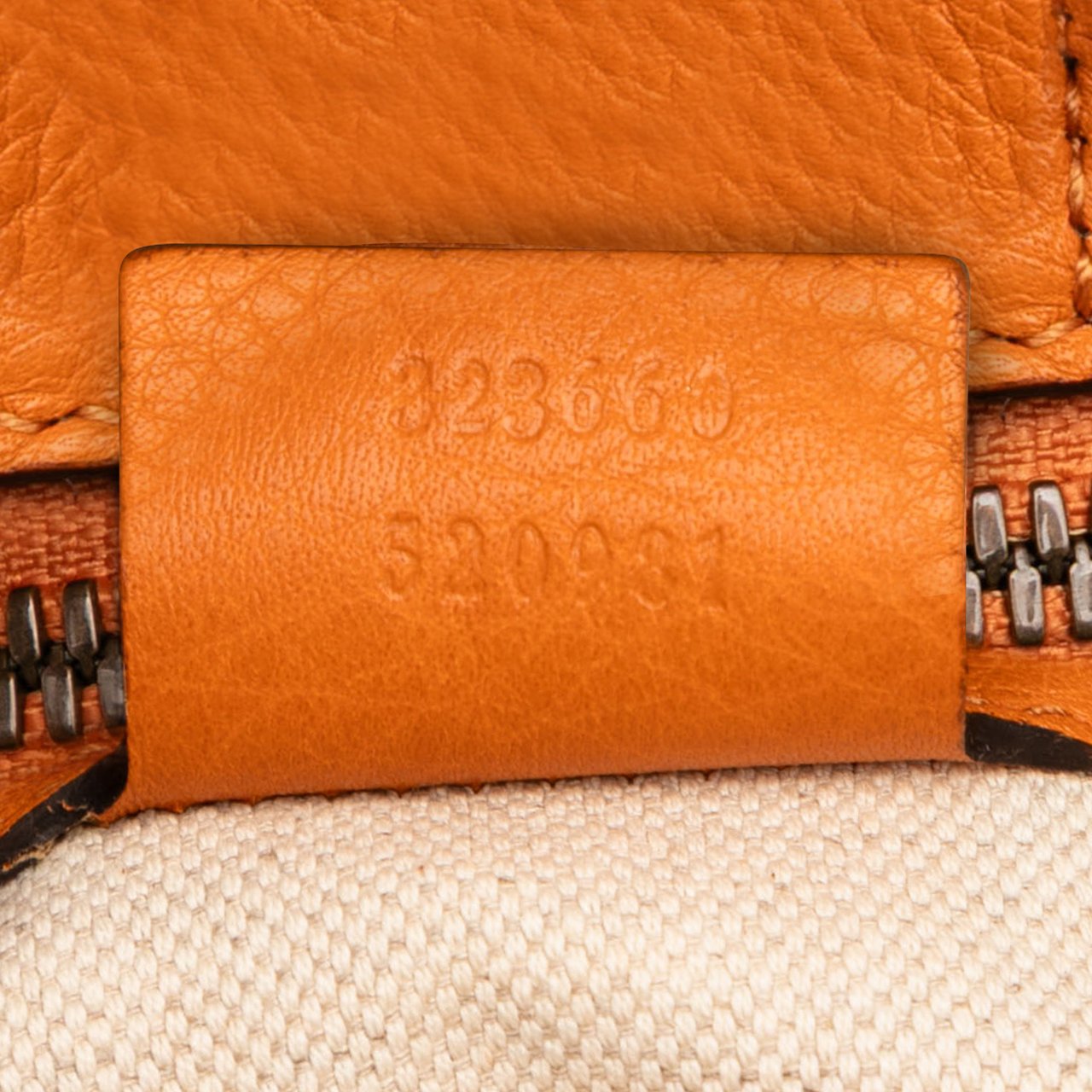 Gucci Medium Calfskin Bamboo Shopper Satchel Oranje