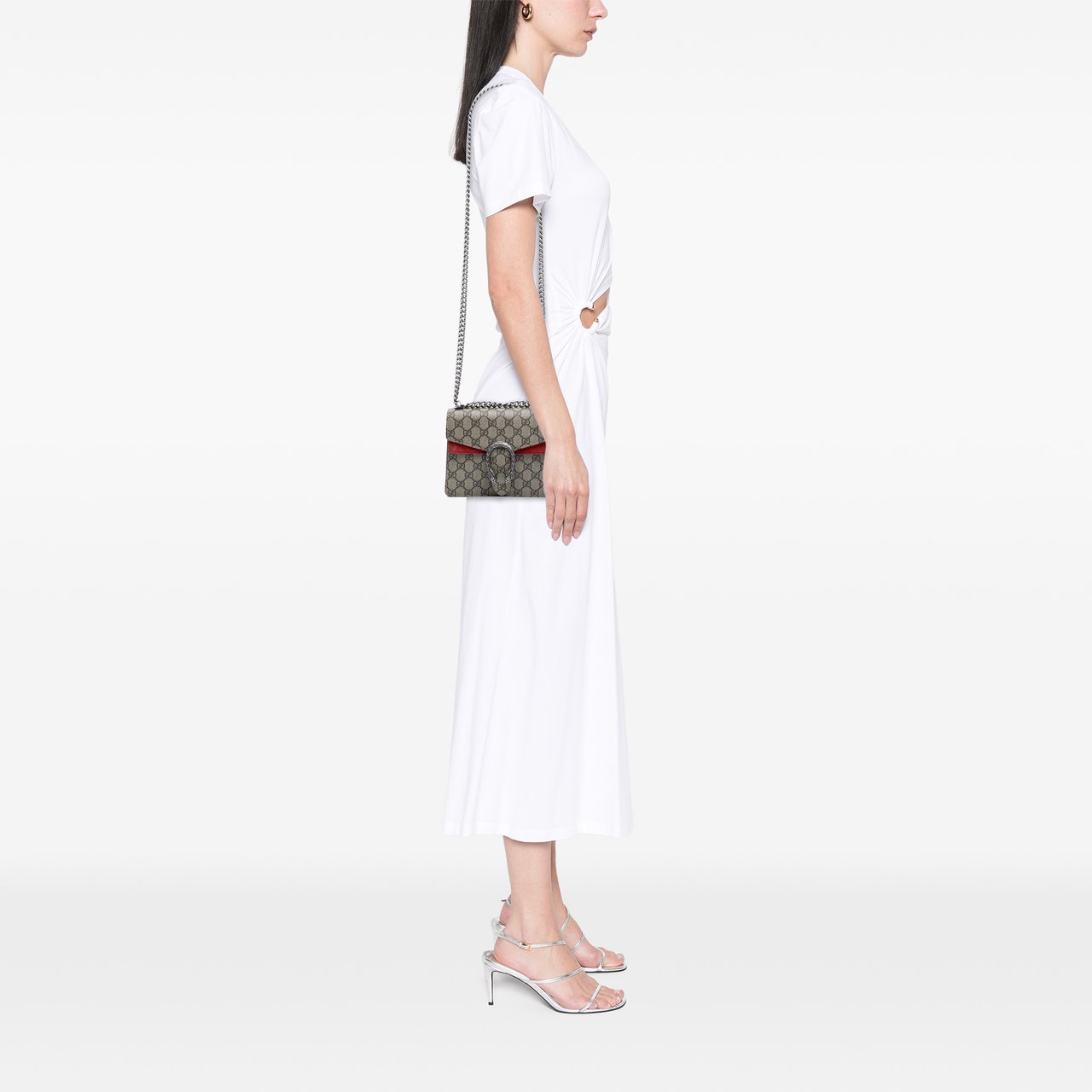 Gucci Small GG Supreme Dionysus Crossbody Bruin