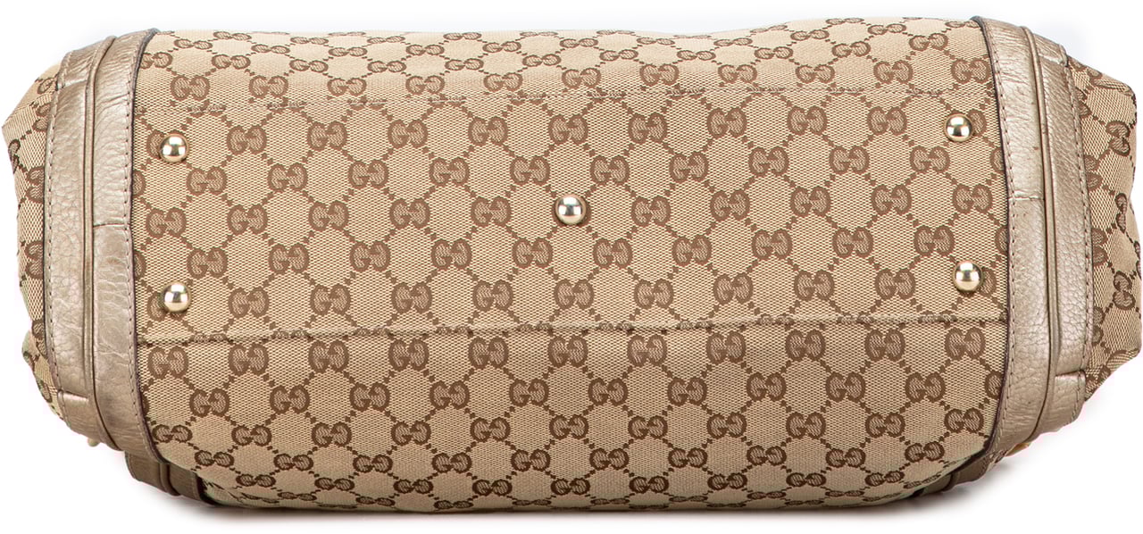 Gucci GG Canvas Bella Convertible Tote Bruin
