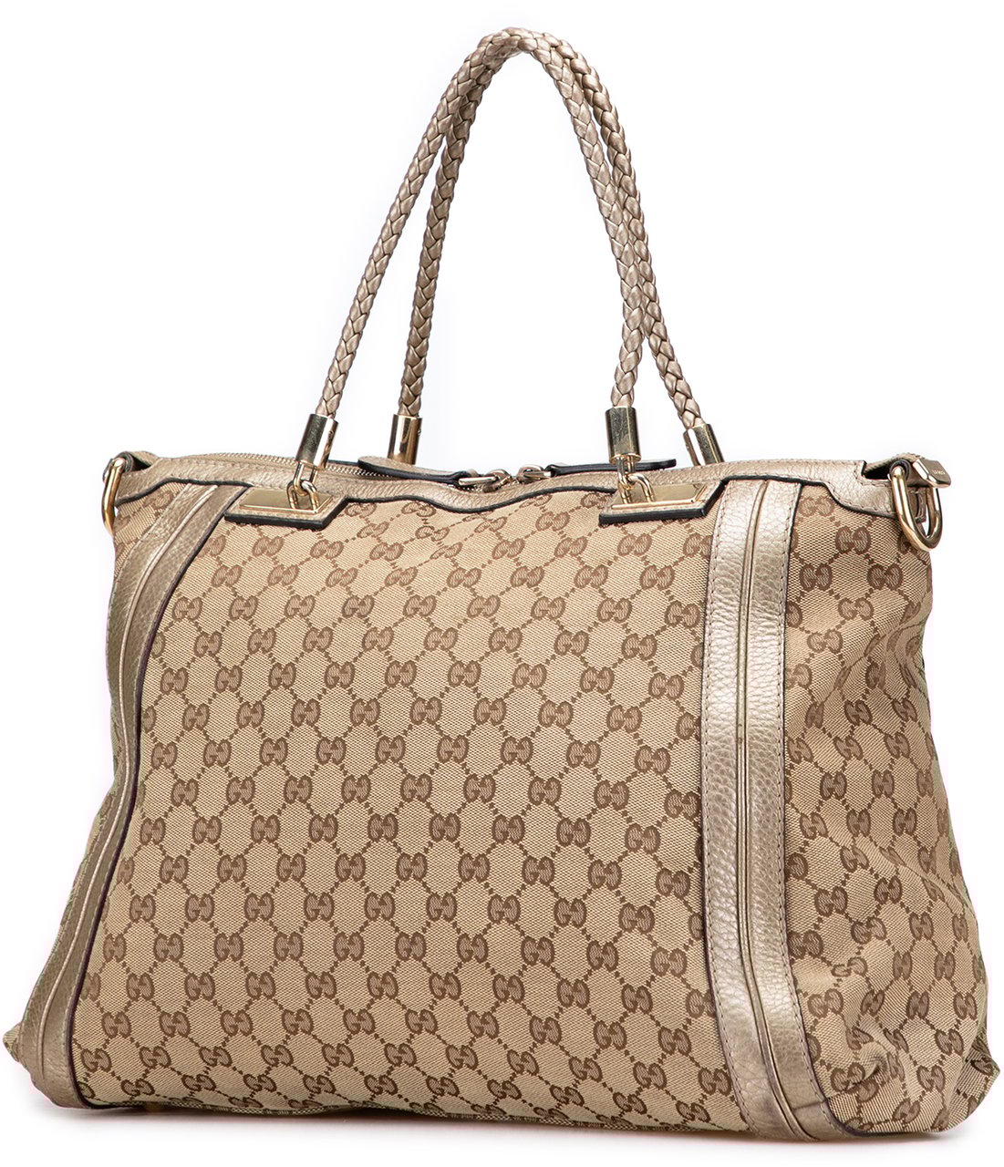 Gucci GG Canvas Bella Convertible Tote Bruin