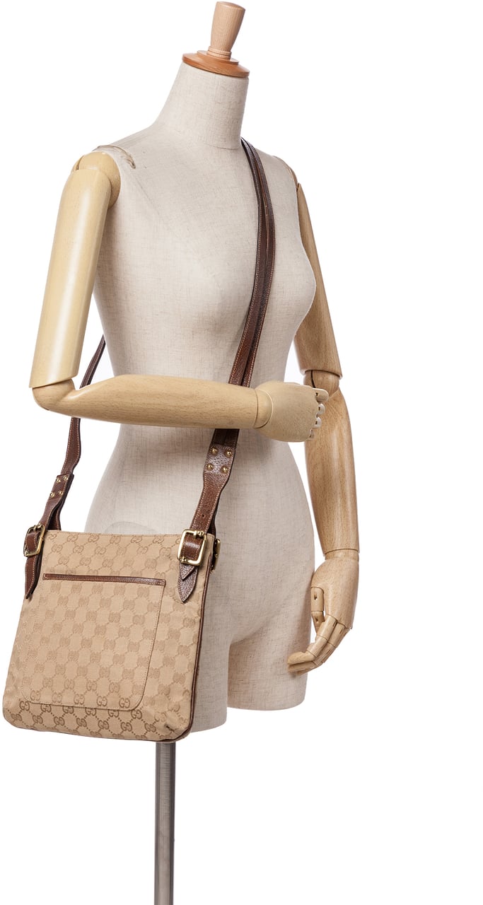 Gucci GG Canvas Crossbody Bruin