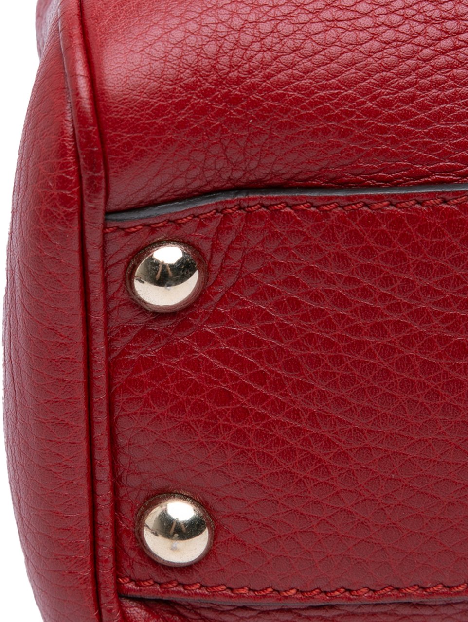 Gucci Small Calfskin Bamboo Shopper Satchel Rood