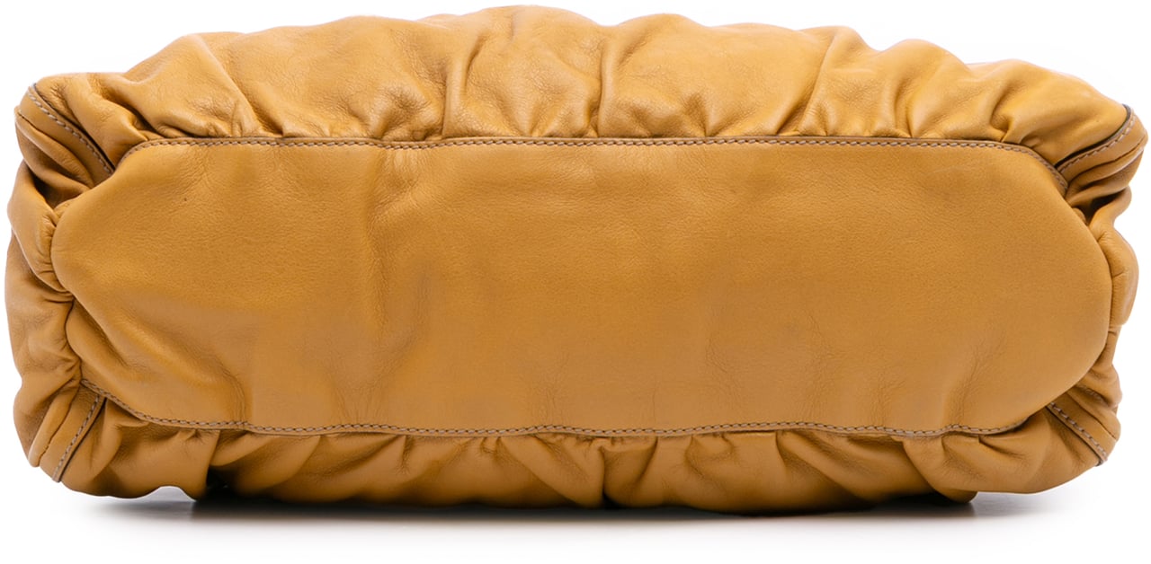 Gucci Leather Abbey D Ring Shoulder Bag Geel