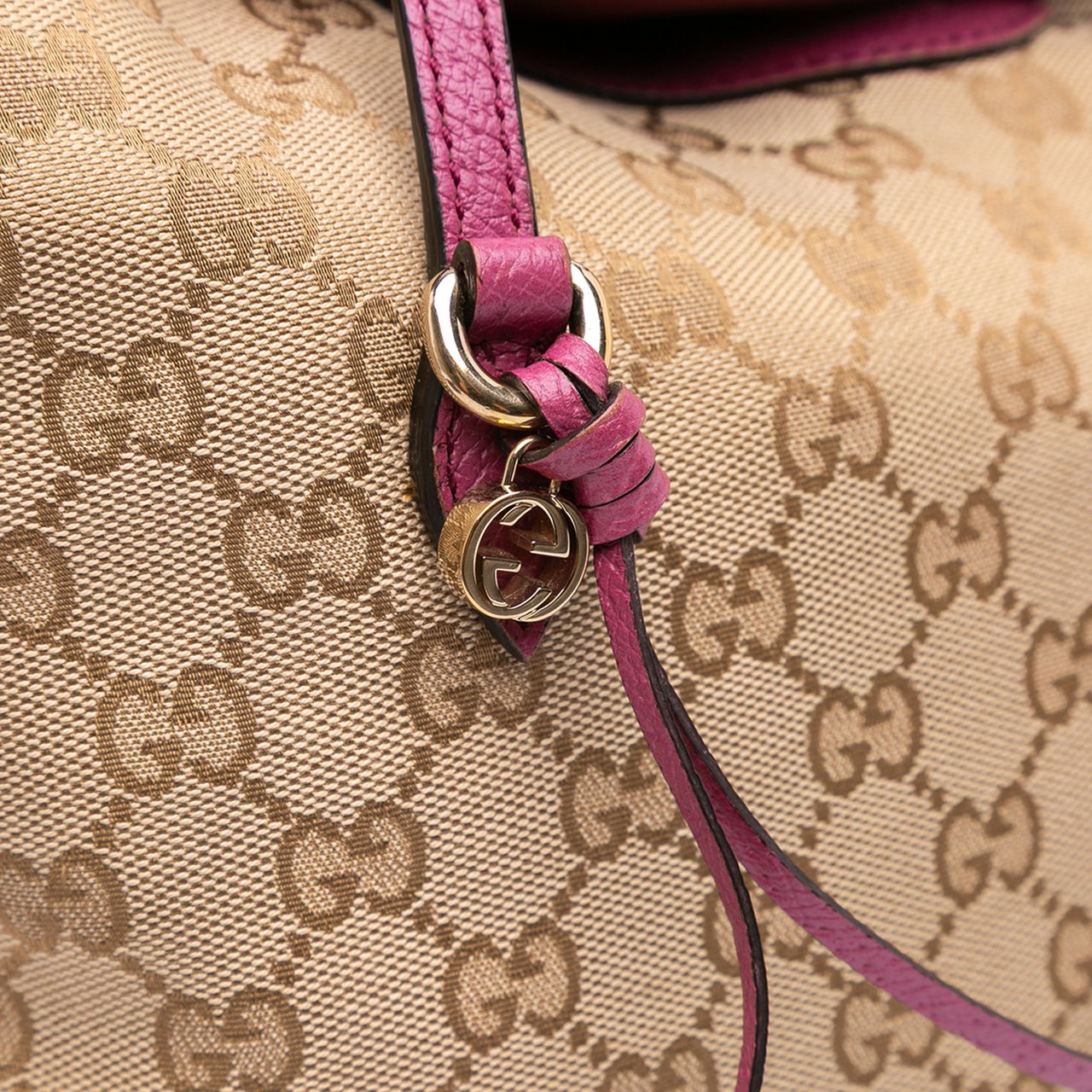 Gucci Medium GG Canvas Bree Satchel Bruin