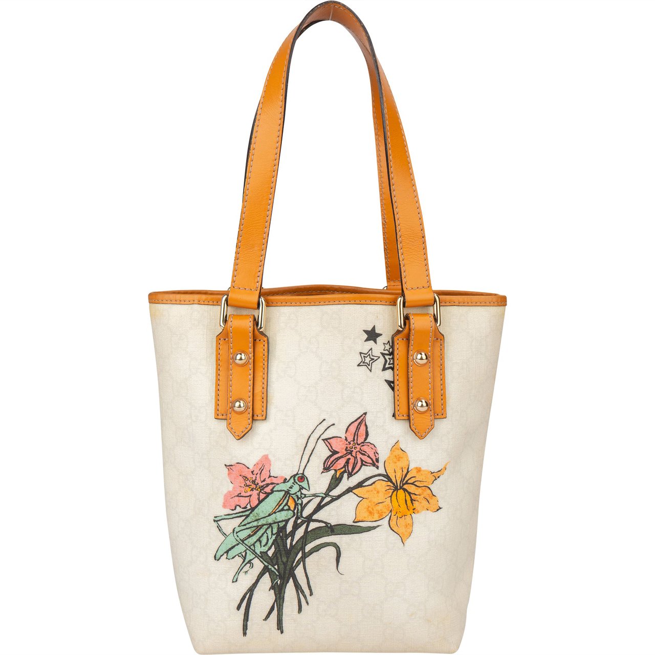 Gucci Gucci GG Floral Monogram Handbag Wit