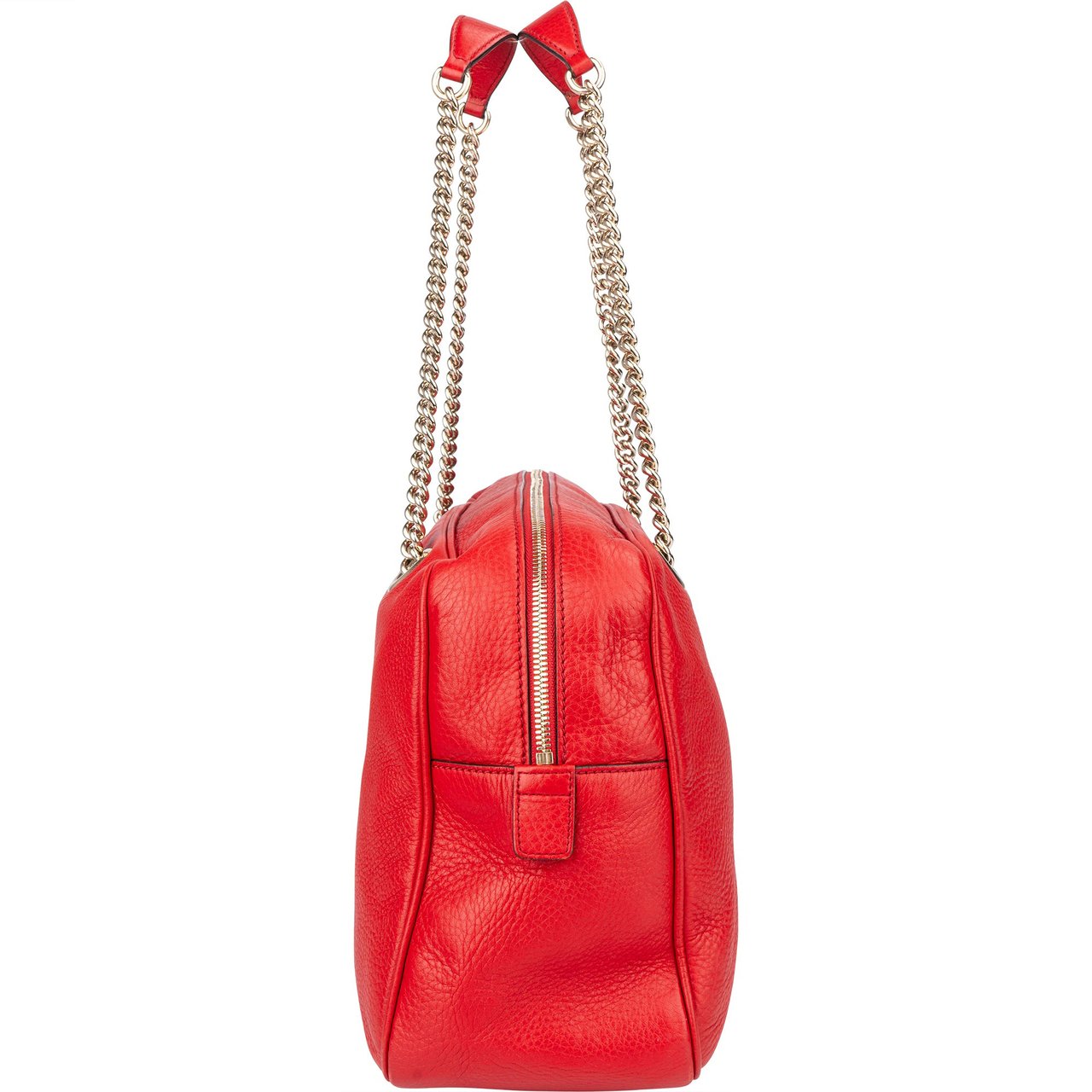 Gucci Gucci Red Leather GG Soho Handbag Rood