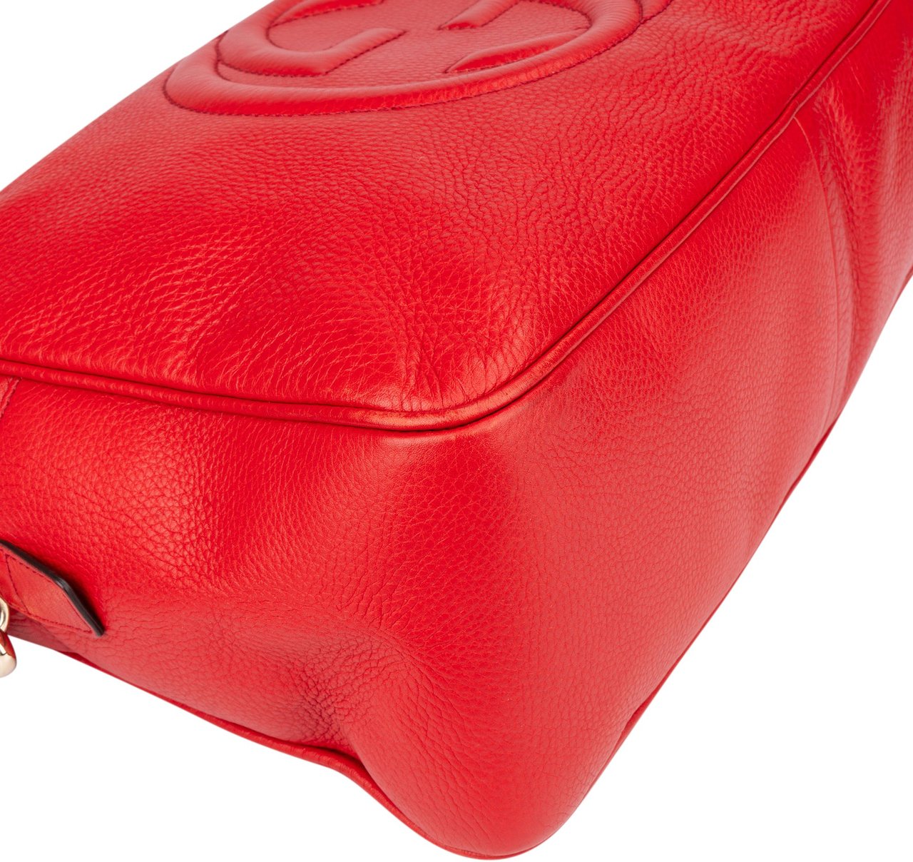 Gucci Gucci Red Leather GG Soho Handbag Rood
