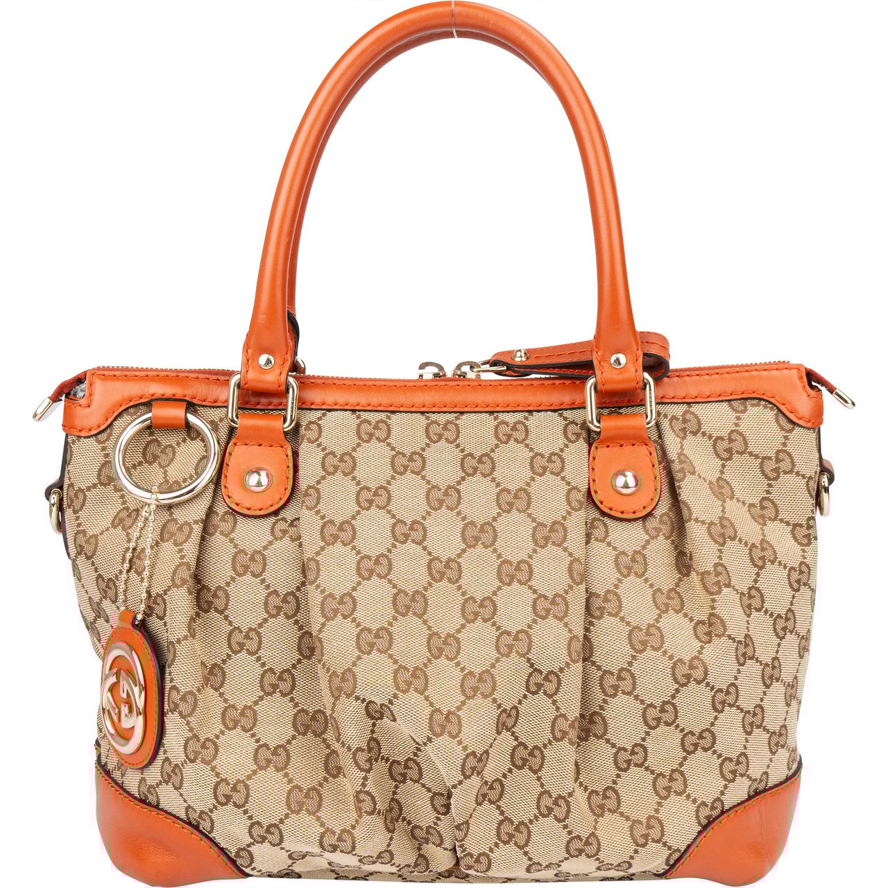 Gucci Gucci GG Monogram Sukey Handbag Bruin