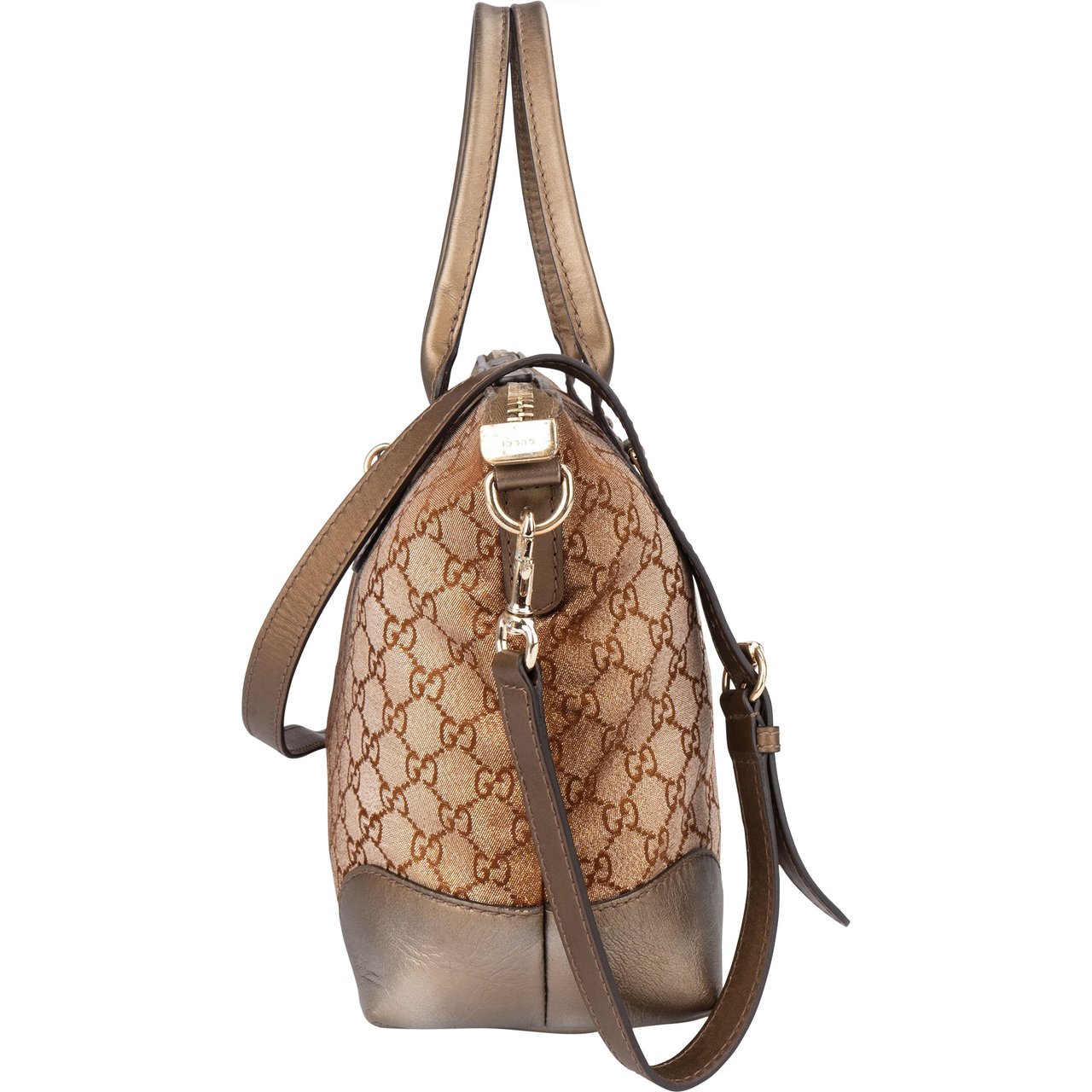 Gucci Gucci Shimmering Monogram Charmy Handbag Bruin