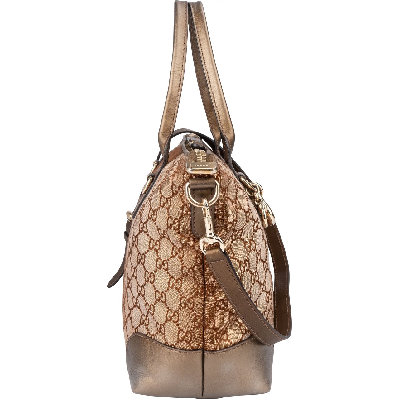 Gucci Gucci Shimmering Monogram Charmy Handbag Bruin