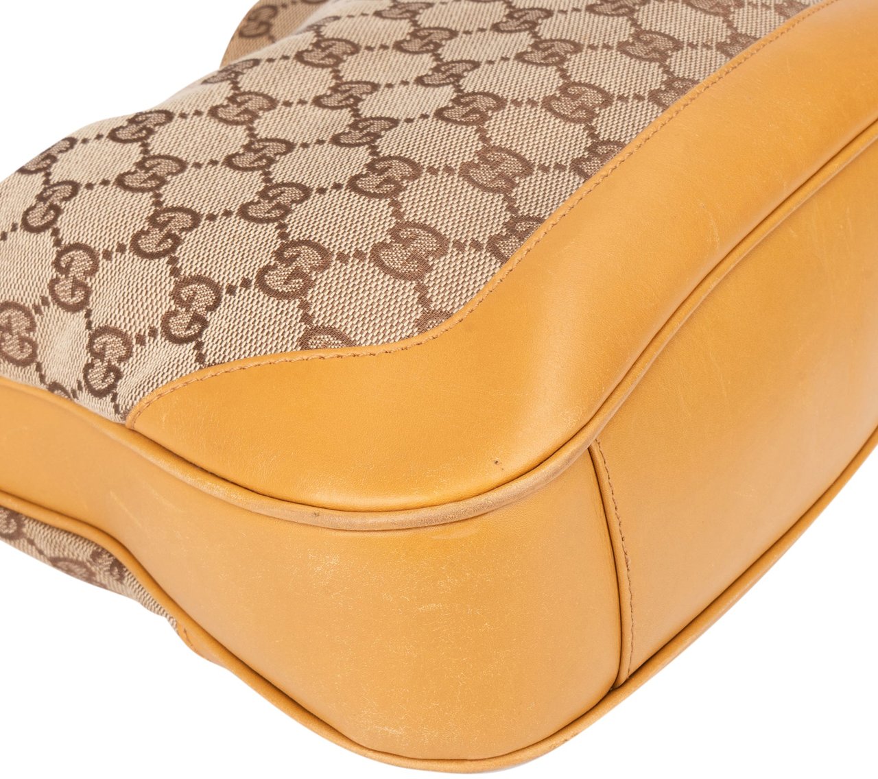 Gucci Gucci GG Monogram Bamboo Handbag Bruin