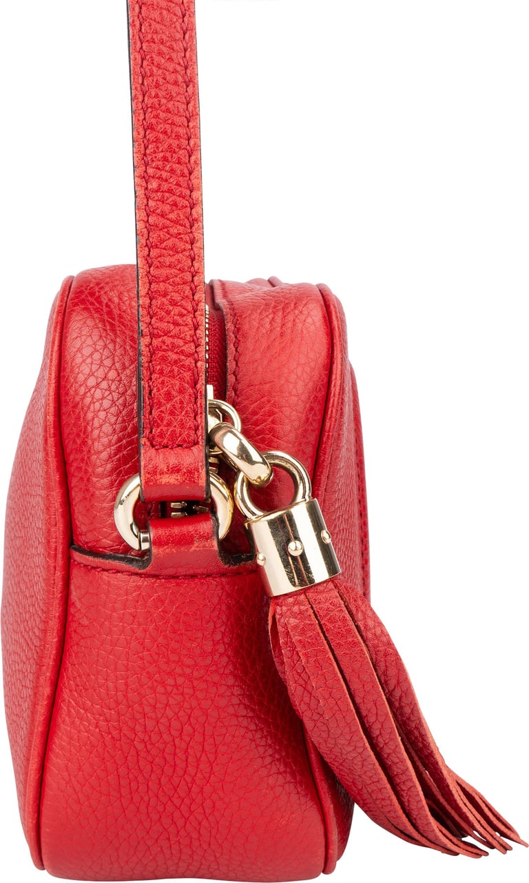 Gucci Gucci Red Leather Soho Crossbody Bag Rood