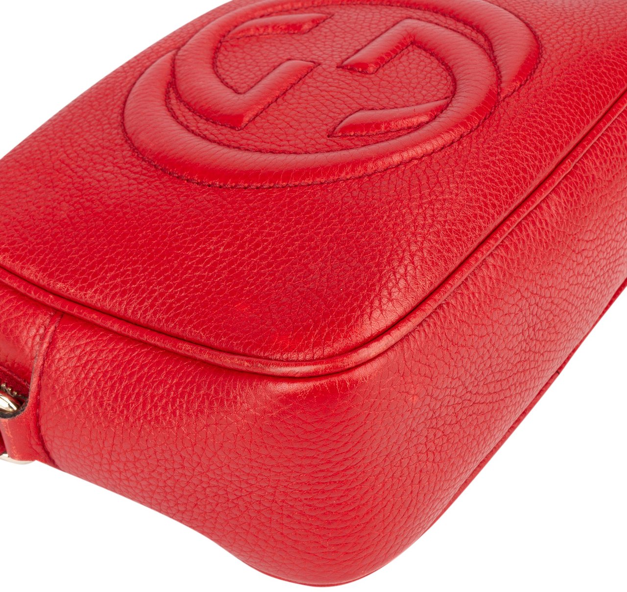 Gucci Gucci Red Leather Soho Crossbody Bag Rood