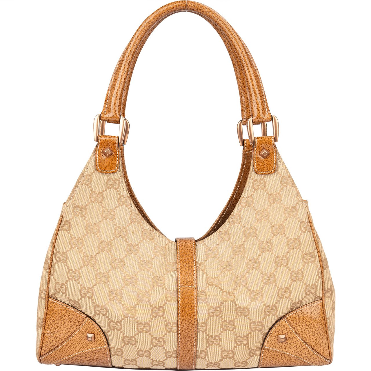Gucci Gucci GG Monogram Jackie Handbag Bruin