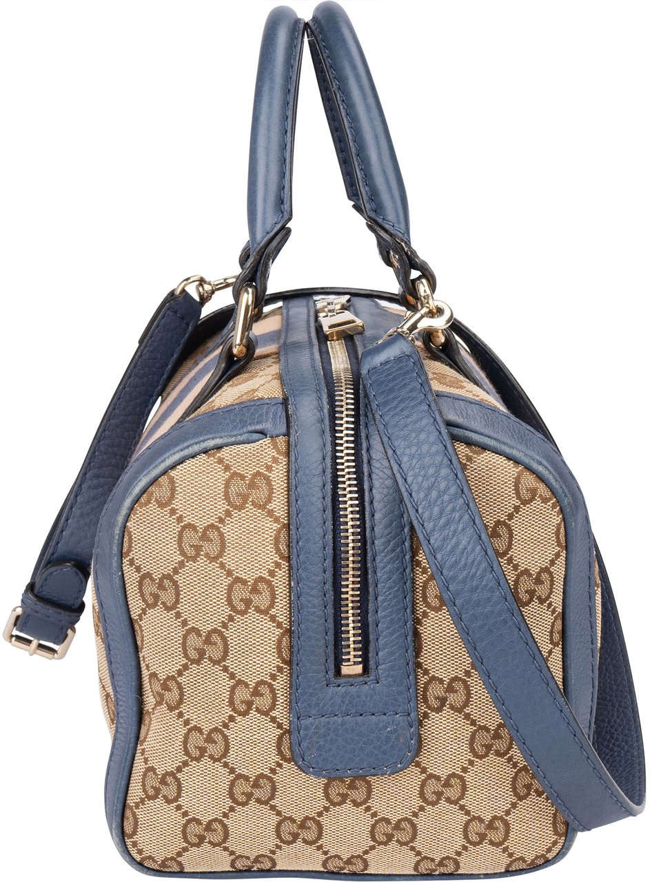 Gucci Gucci GG Monogram Sherry Line Boston Handbag Bruin