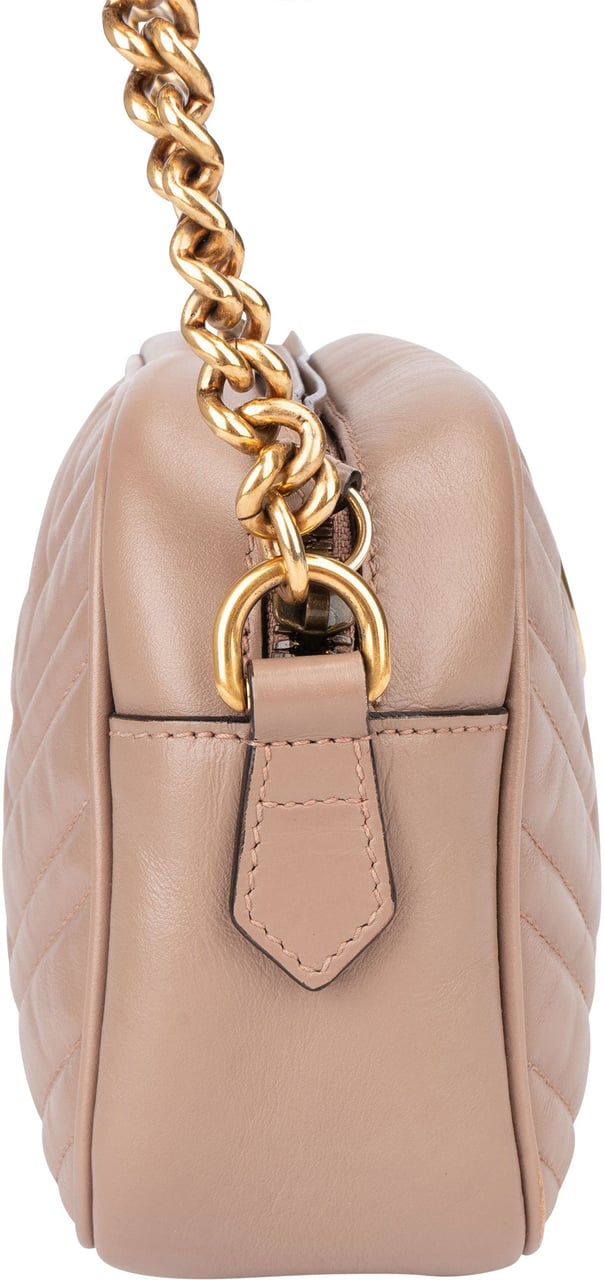 Gucci Gucci Pink Chevron GG Marmont Crossbody Bag Divers