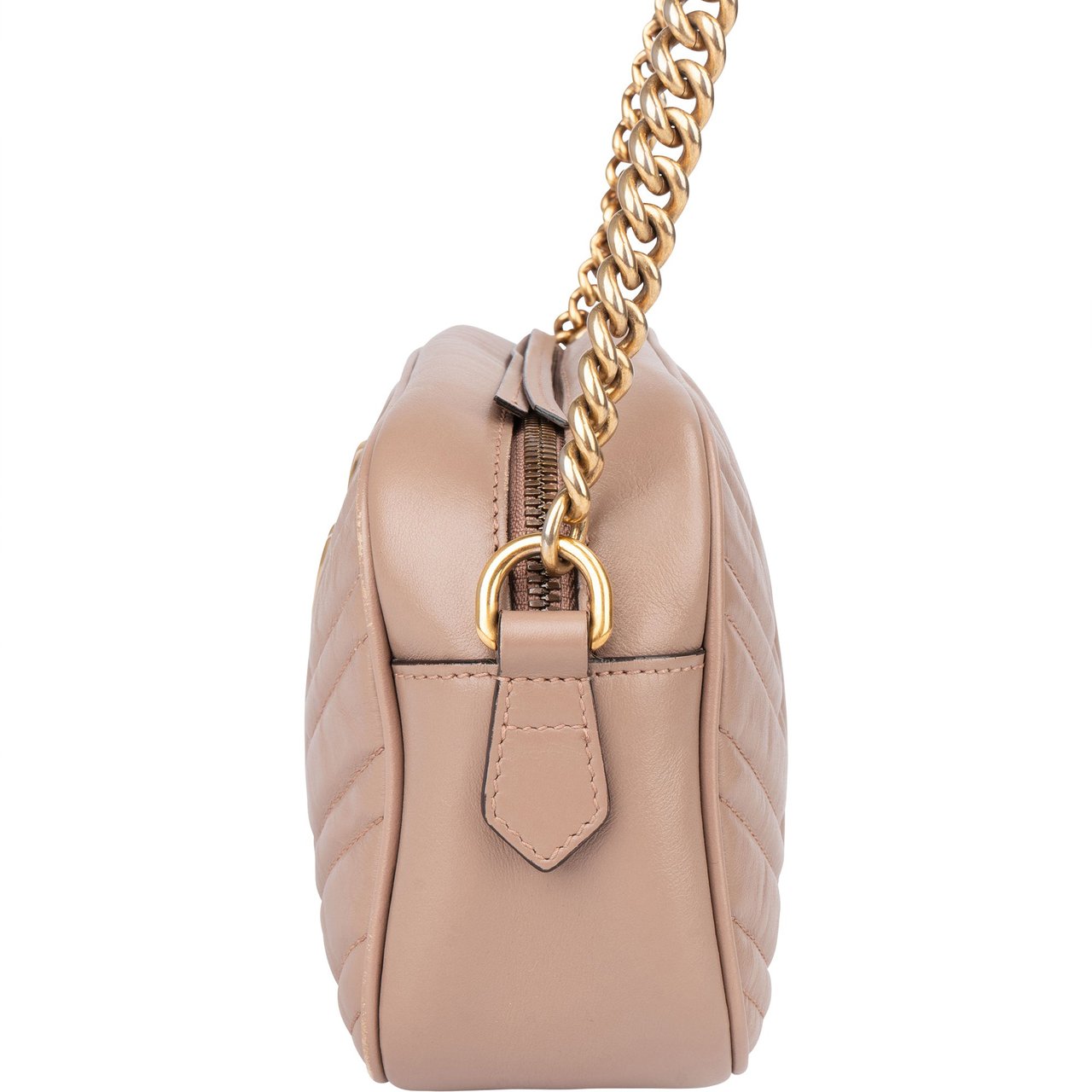 Gucci Gucci Pink Chevron GG Marmont Crossbody Bag Divers