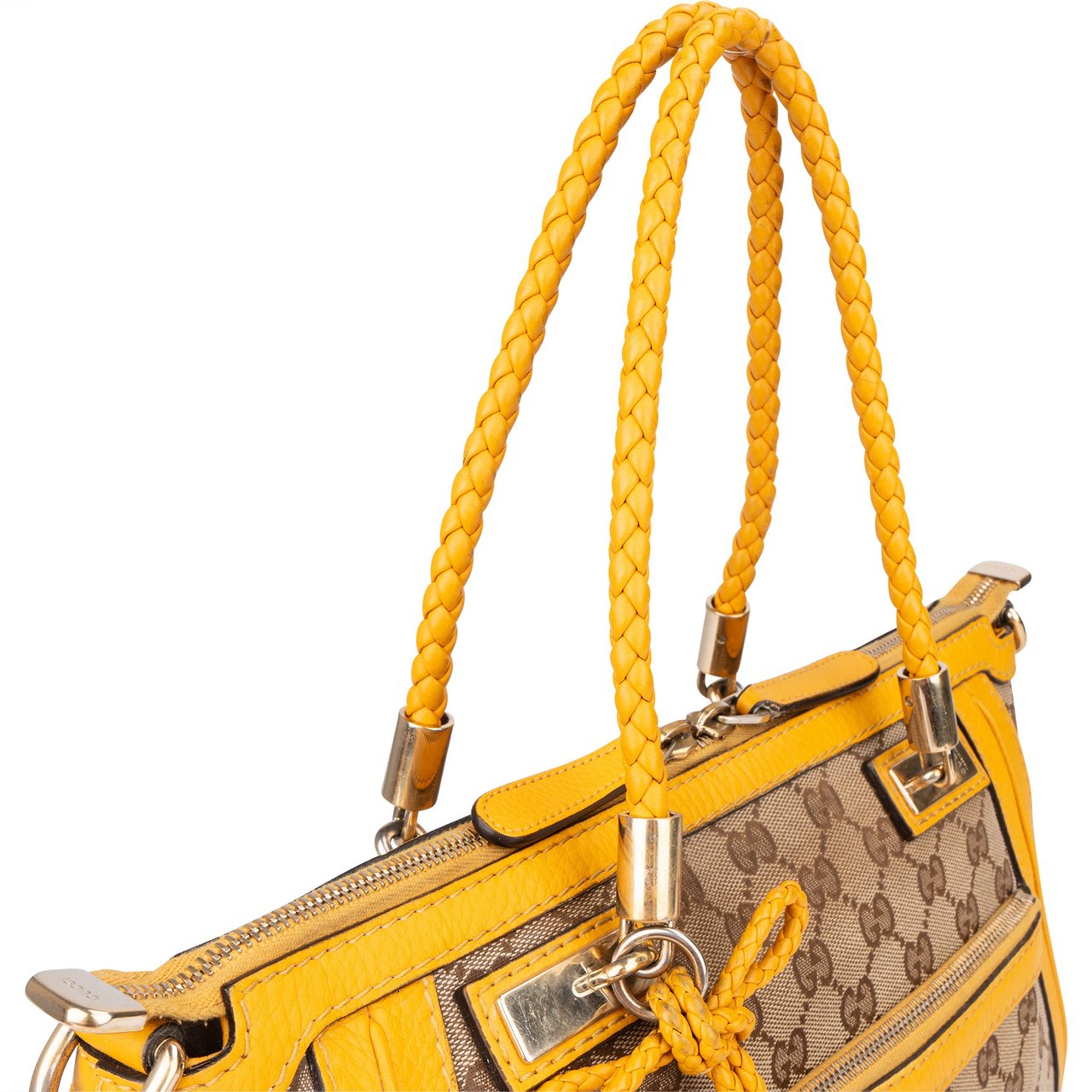 Gucci GG Monogram Bamboo Handbag Bruin