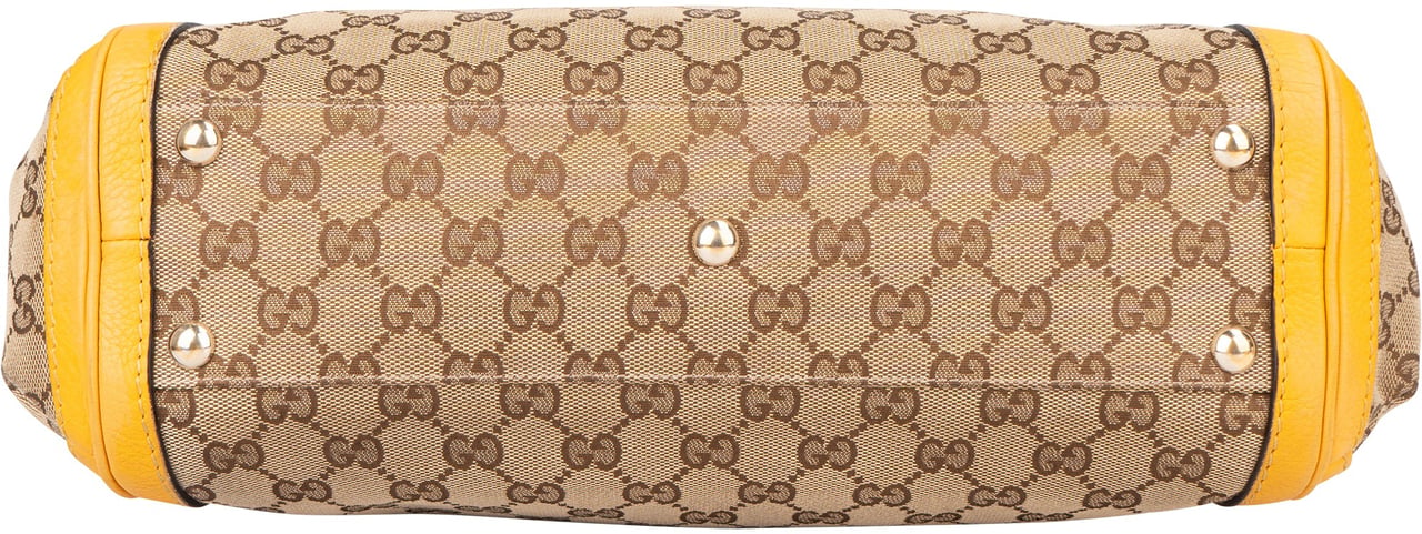 Gucci GG Monogram Bamboo Handbag Bruin