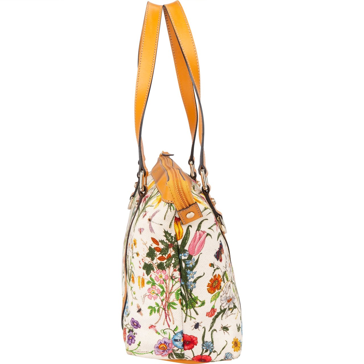 Gucci Gucci Limited Floral Abbey Handbag Oranje