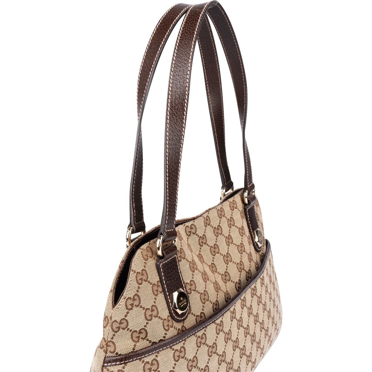 Gucci Gucci GG Monogram Eclipse Handbag Bruin