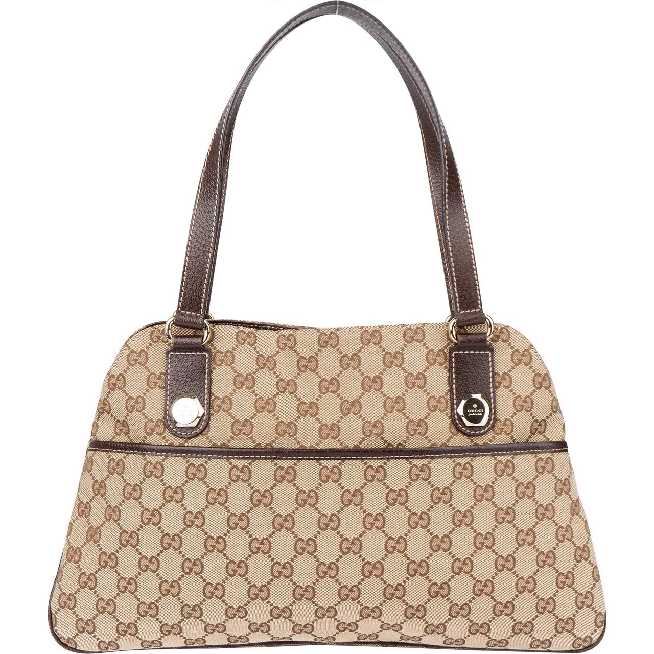 Gucci Gucci GG Monogram Eclipse Handbag Bruin