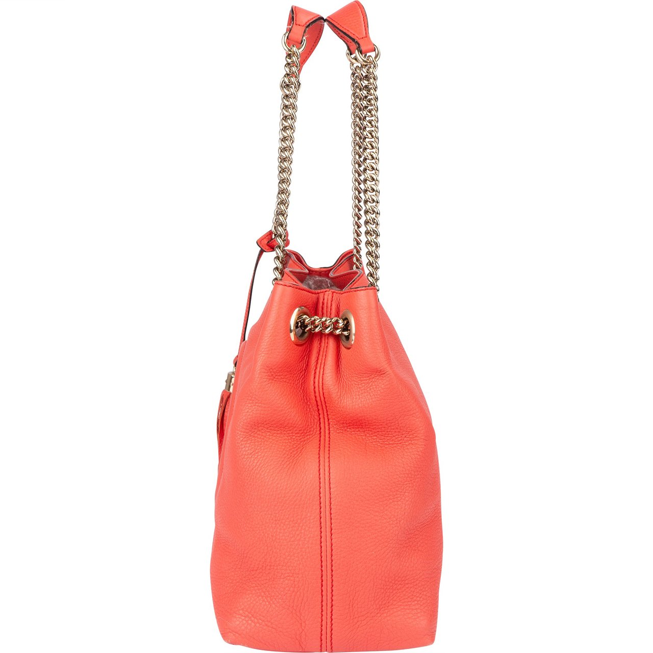 Gucci Gucci Coral Leather GG Soho Crossbody Bag Rood