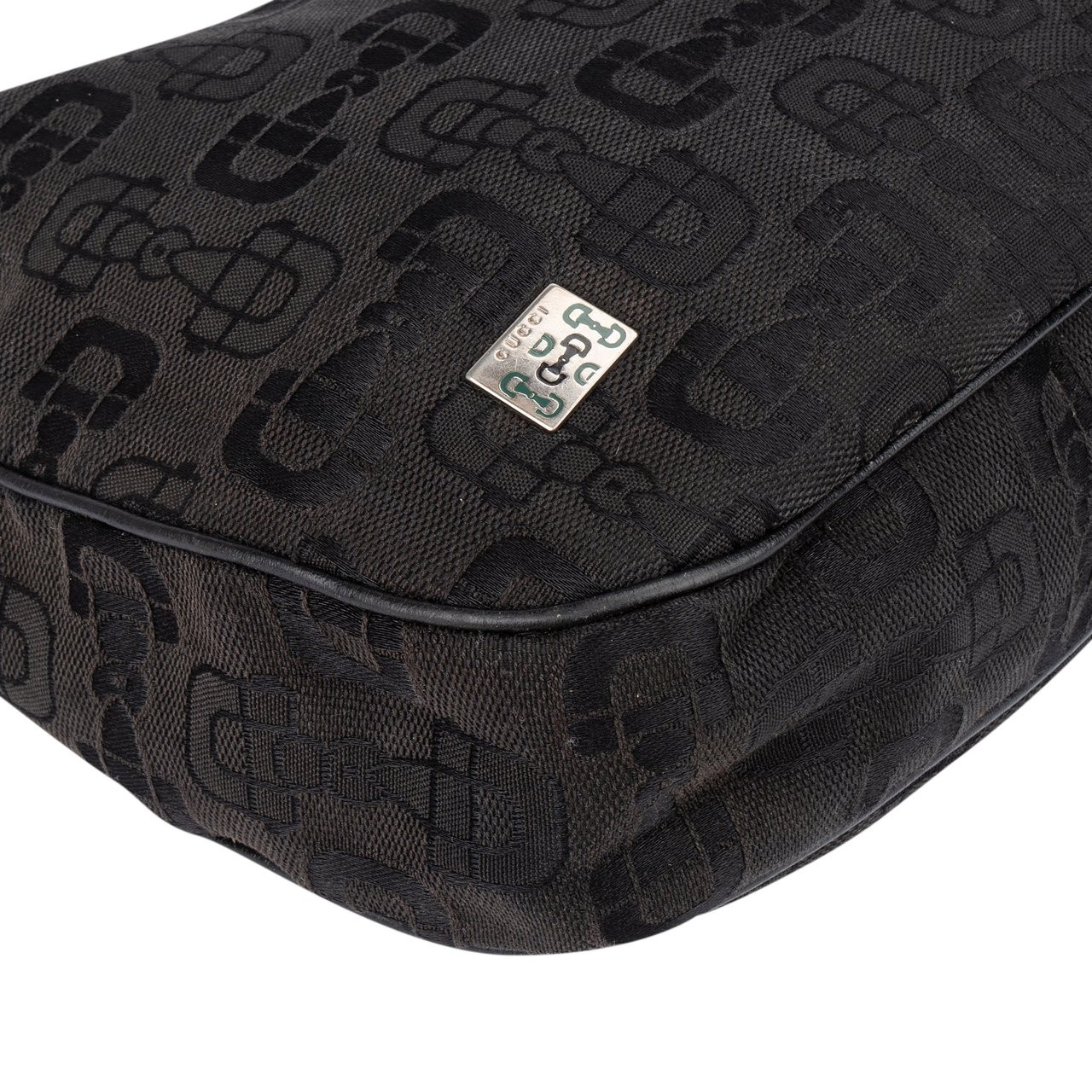 Gucci Gucci Horsebit Monogram Hobo Bag Zwart