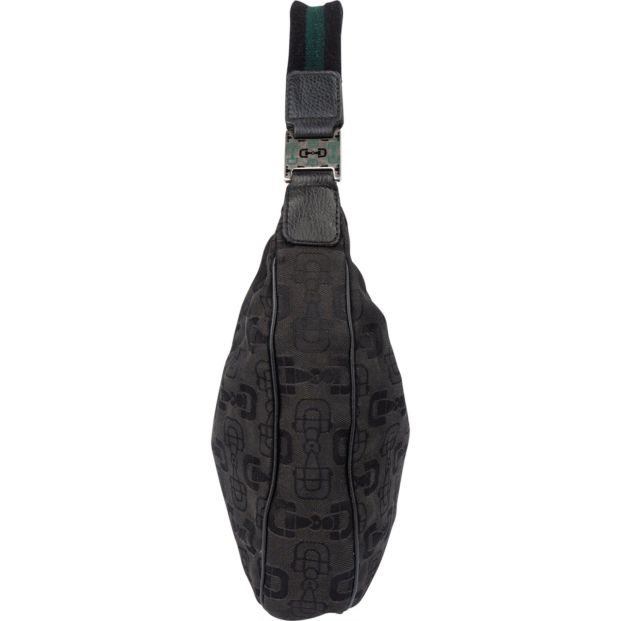 Gucci Gucci Horsebit Monogram Hobo Bag Zwart