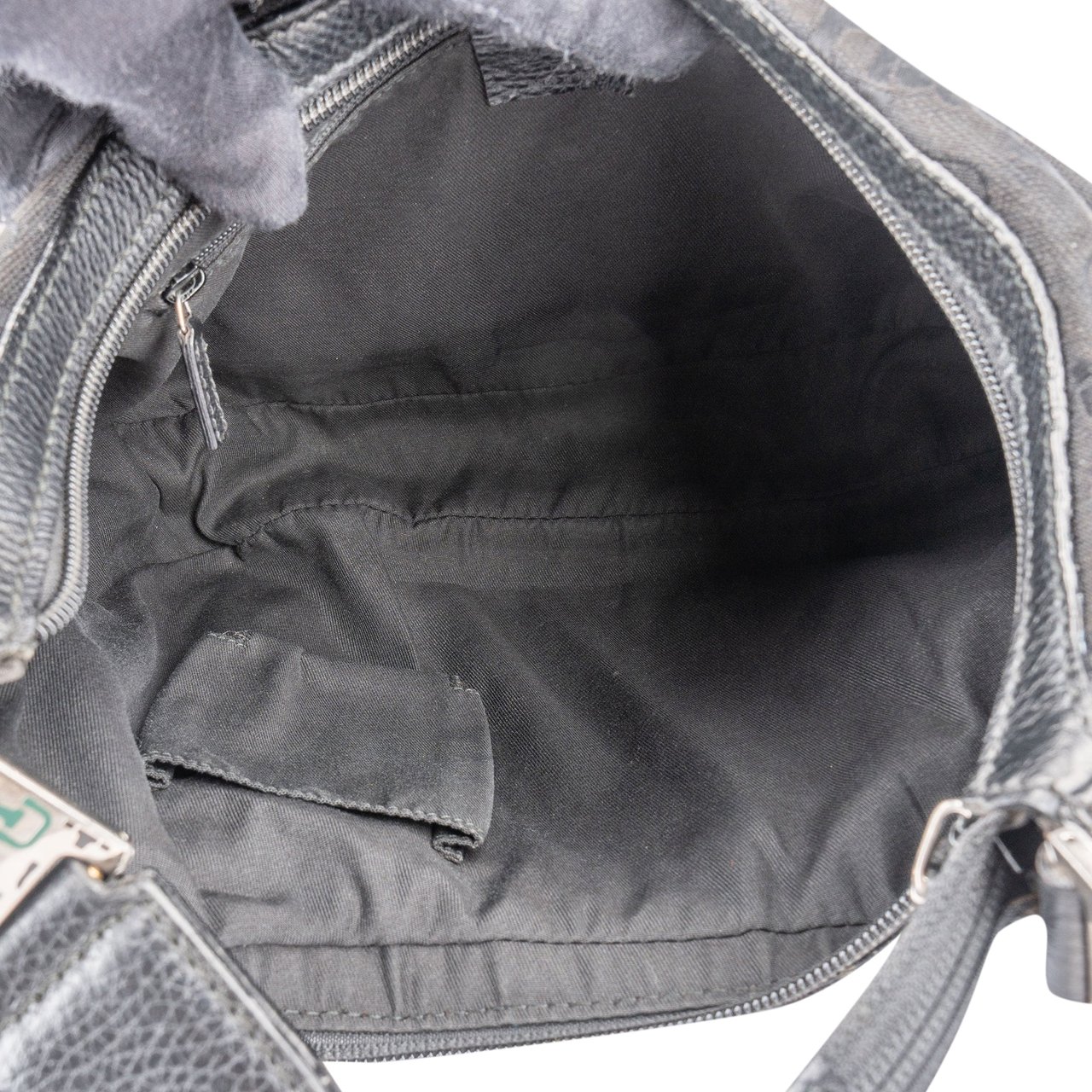 Gucci Gucci Horsebit Monogram Hobo Bag Zwart