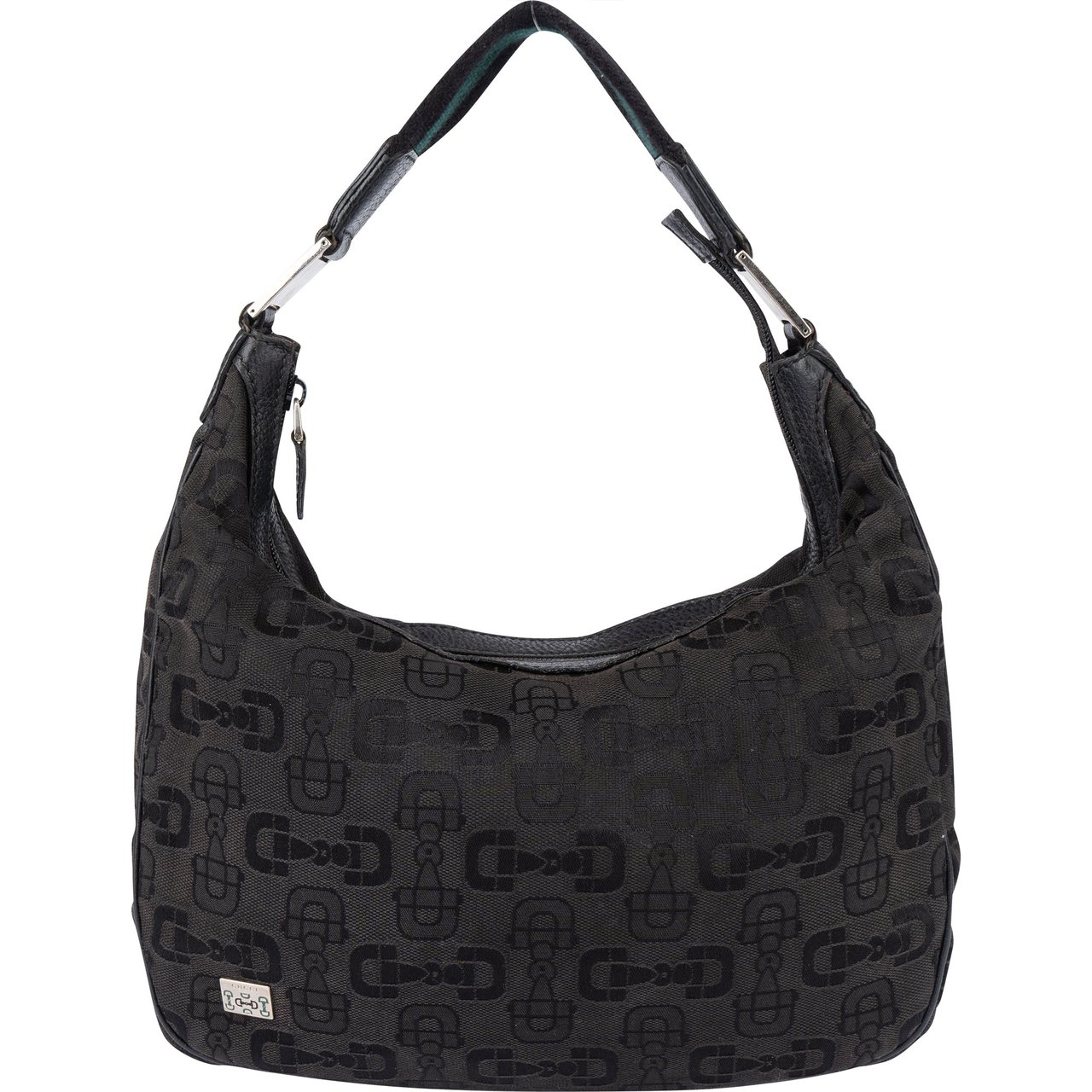 Gucci Gucci Horsebit Monogram Hobo Bag Zwart