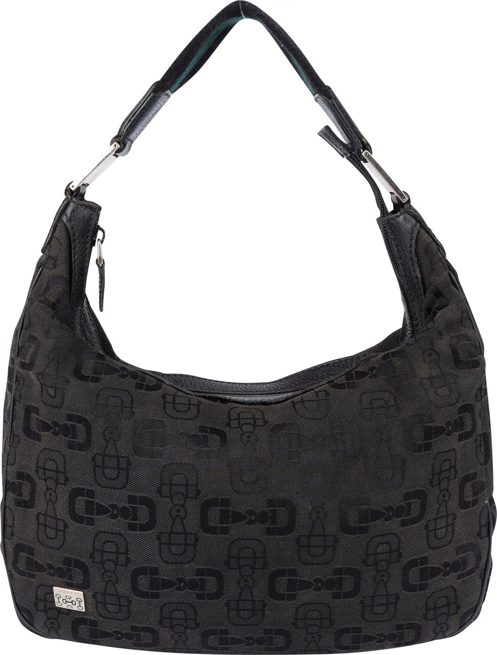Gucci Gucci Horsebit Monogram Hobo Bag Zwart