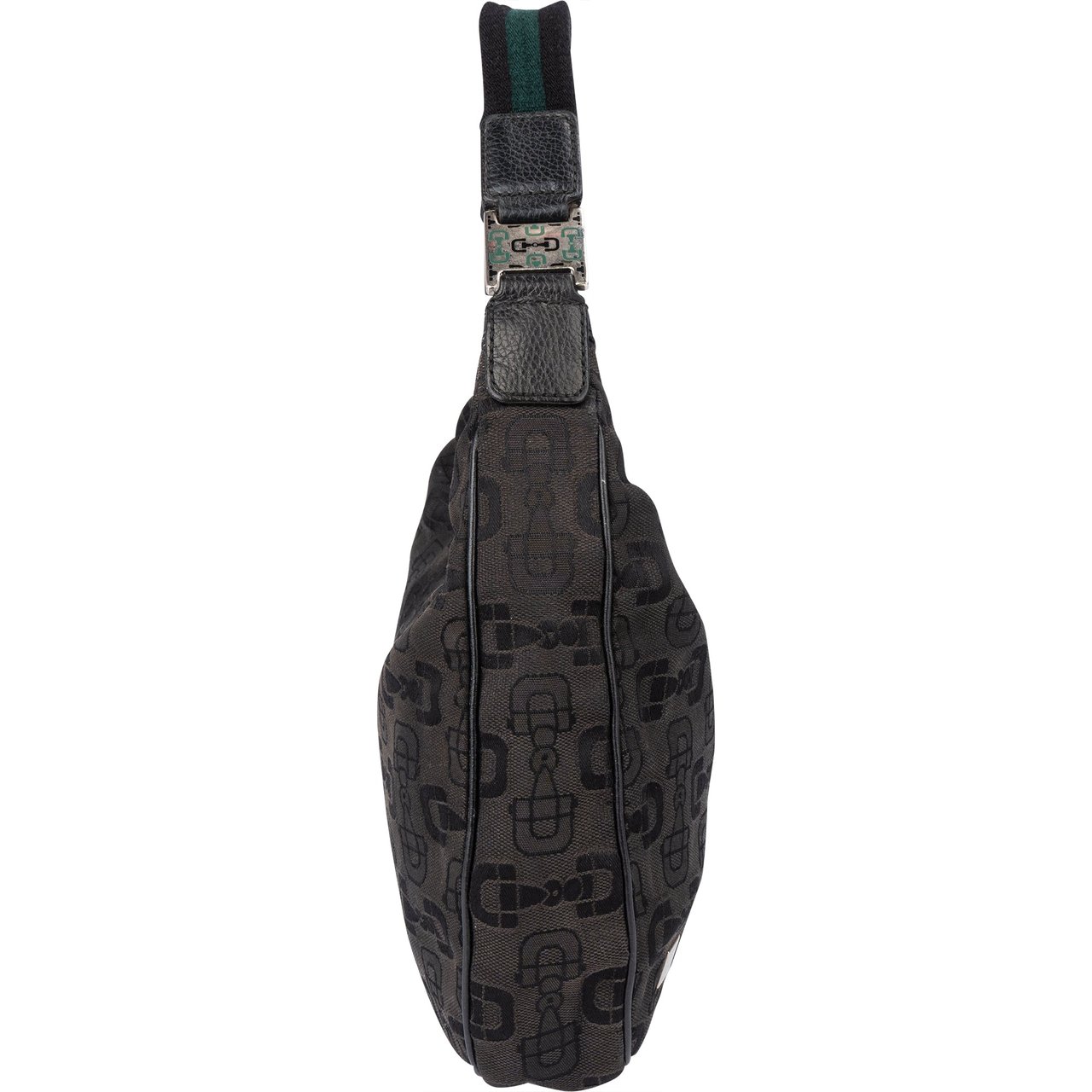 Gucci Gucci Horsebit Monogram Hobo Bag Zwart